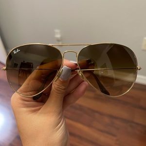 Authentic Ray-Ban Gradient Gold Aviators